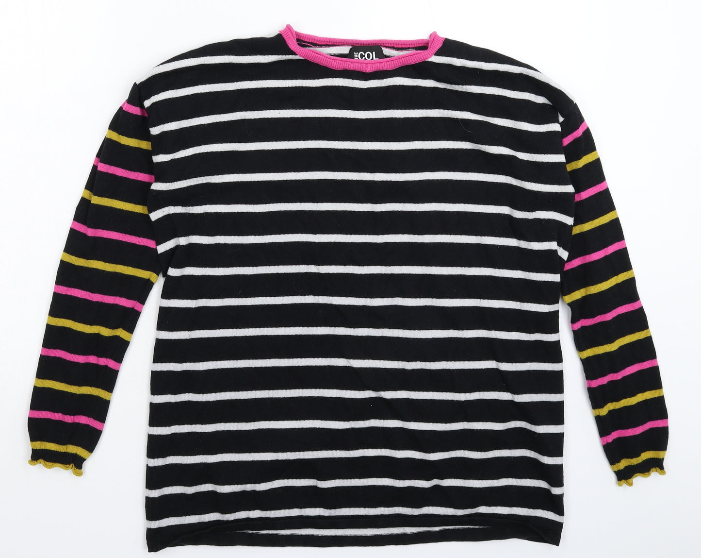Debenhams Womens Multicoloured Striped Knit Pullover Jumper Size 14
