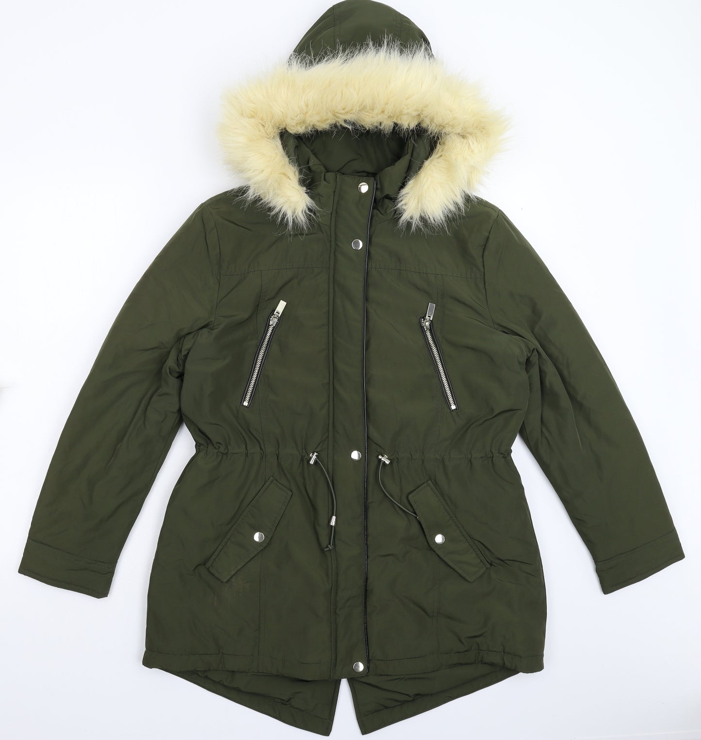 Dorothy Perkins Womens Green   Parka Coat Size 14
