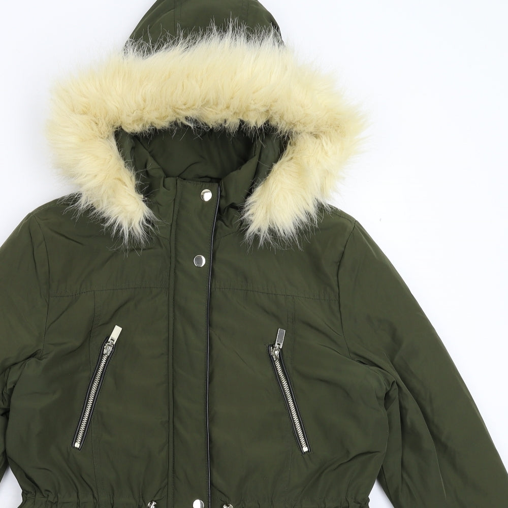 Dorothy Perkins Womens Green   Parka Coat Size 14