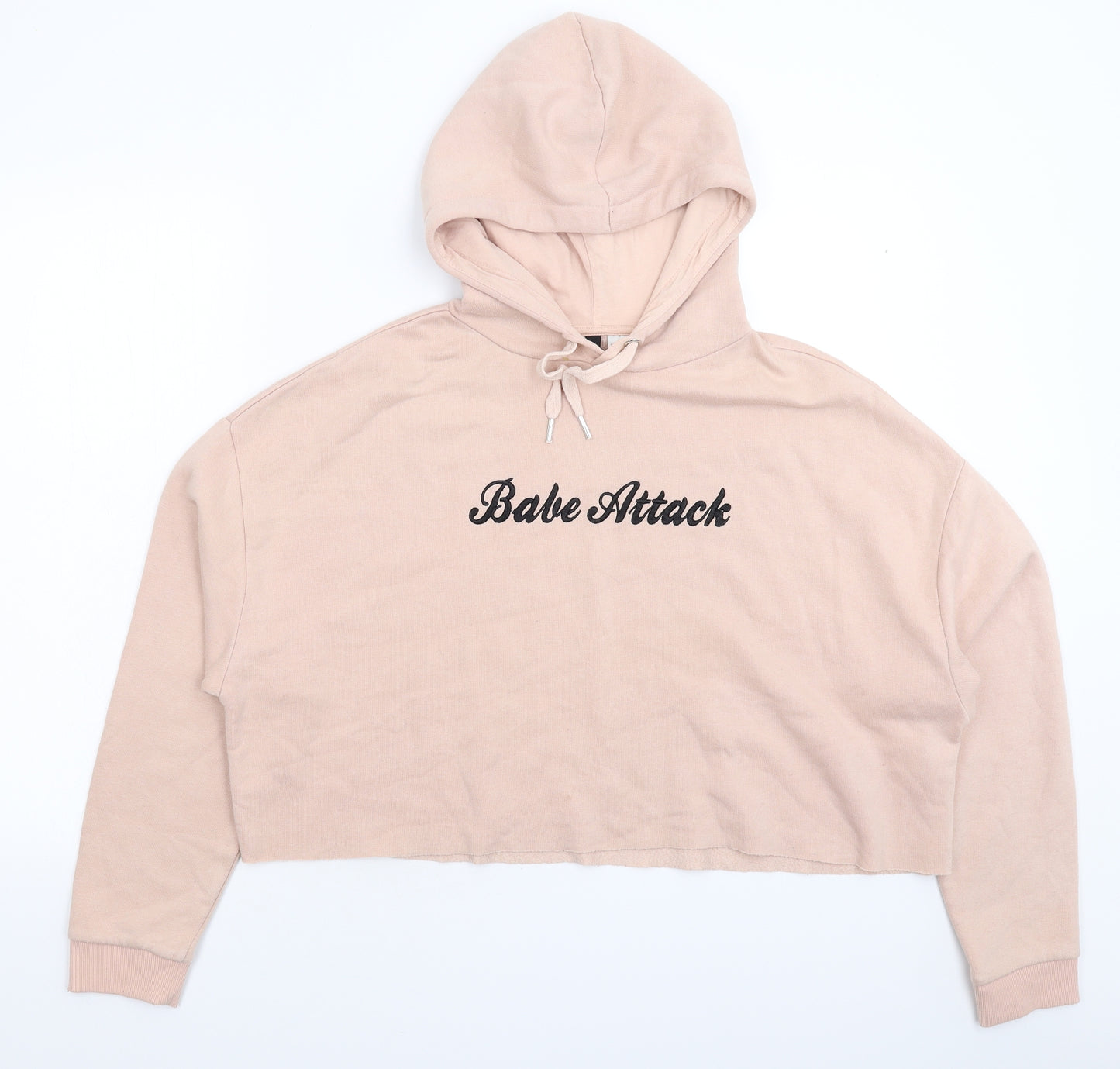 Divided Womens Pink   Pullover Hoodie Size XL  - Cropped