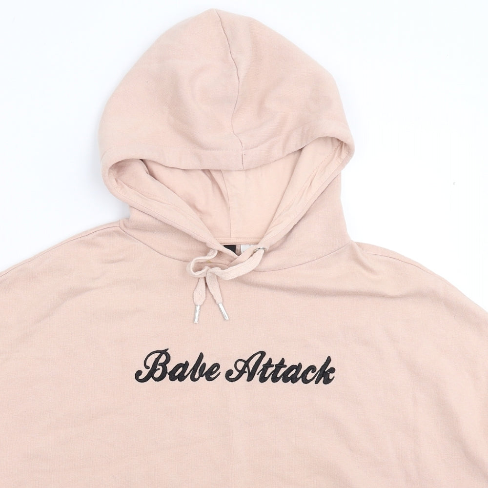 Divided Womens Pink   Pullover Hoodie Size XL  - Cropped