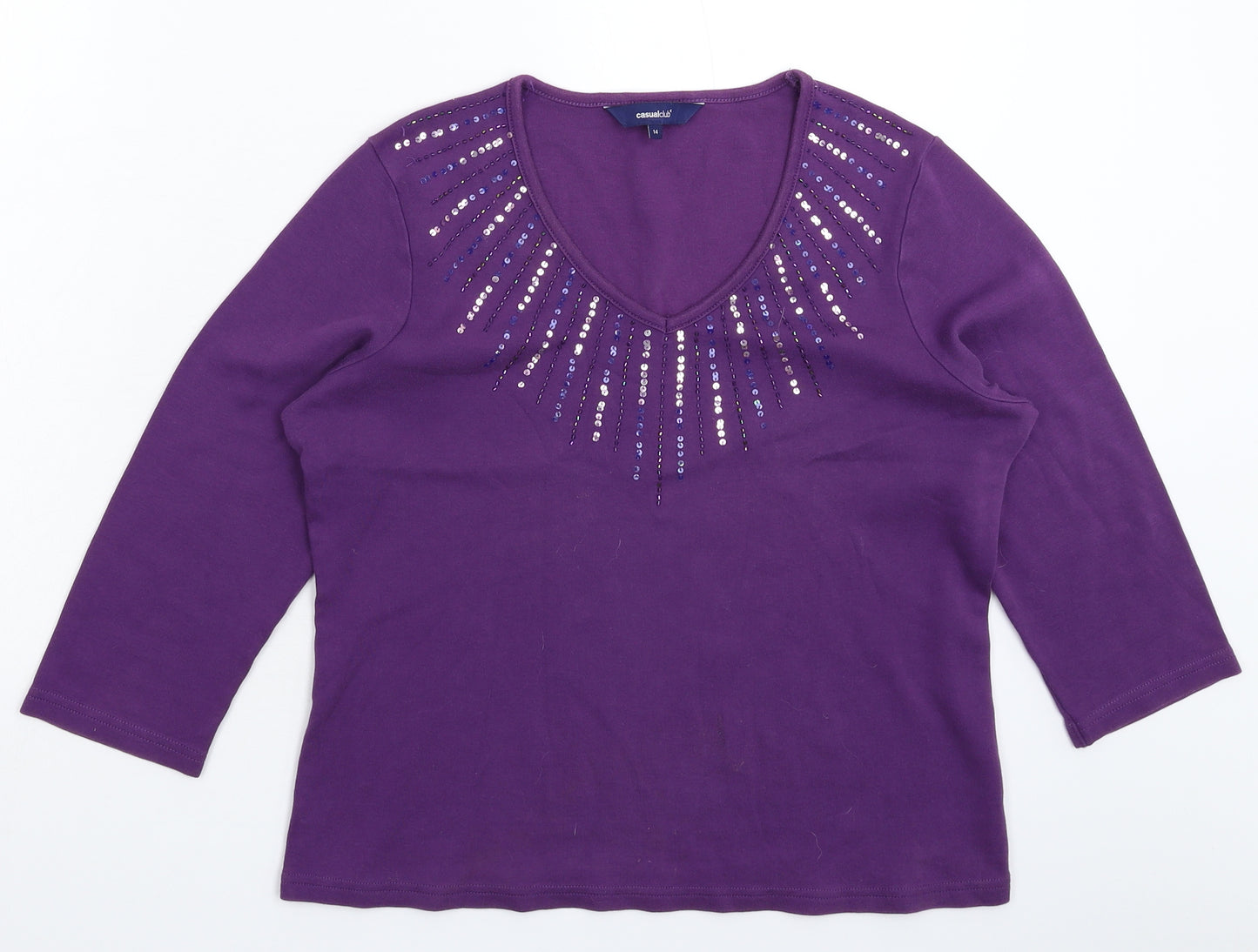 Debenhams Womens Purple   Basic T-Shirt Size 14