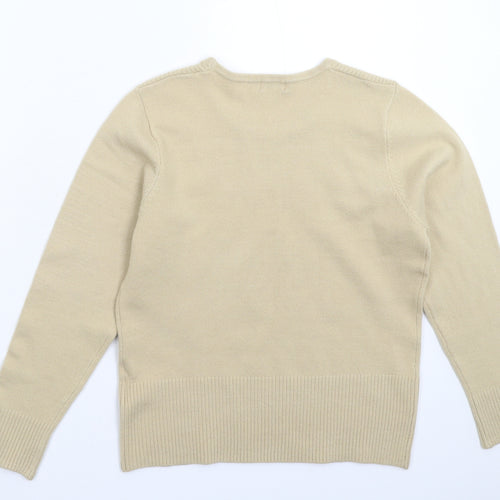 Filati Womens Beige  Knit Pullover Jumper Size M