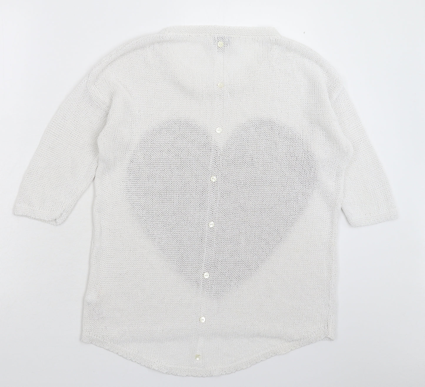 NEXT Womens White  Knit Pullover Jumper Size 12