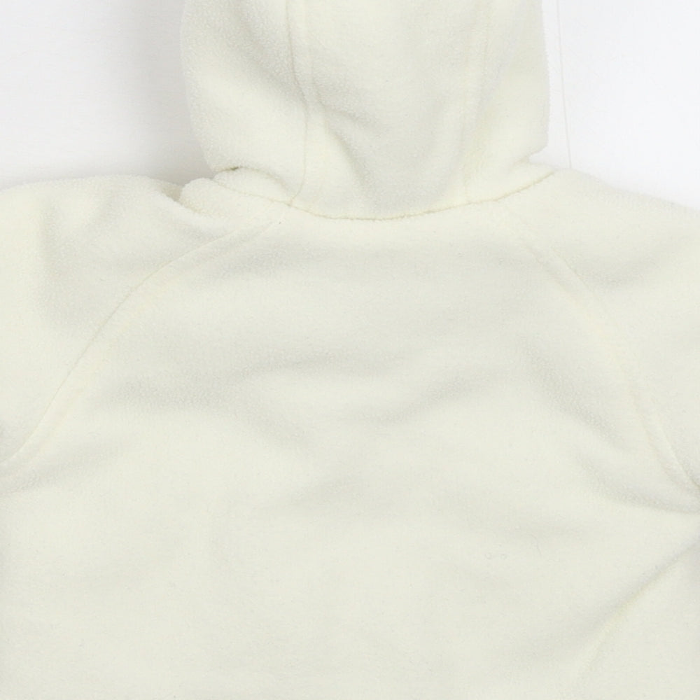George Girls White  Fleece Jacket Coat Size 0-3 Months