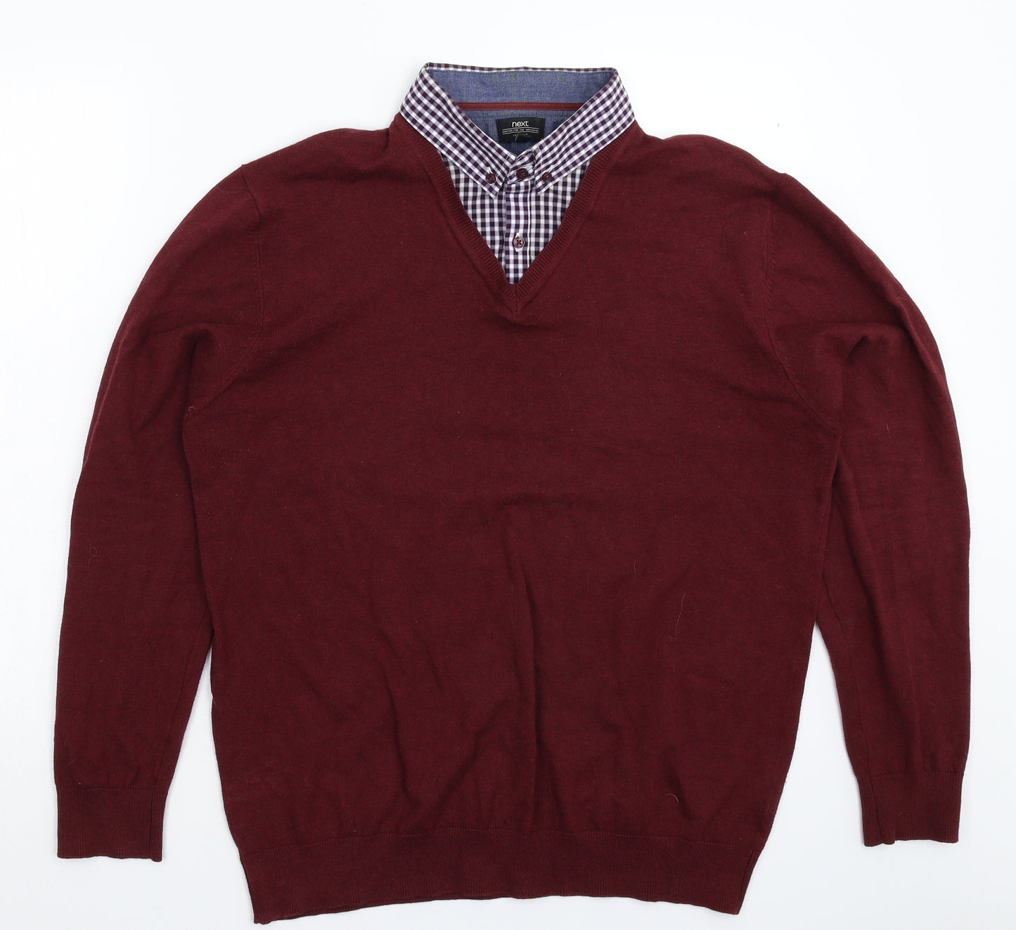 NEXT Mens Brown  Knit Pullover Jumper Size L