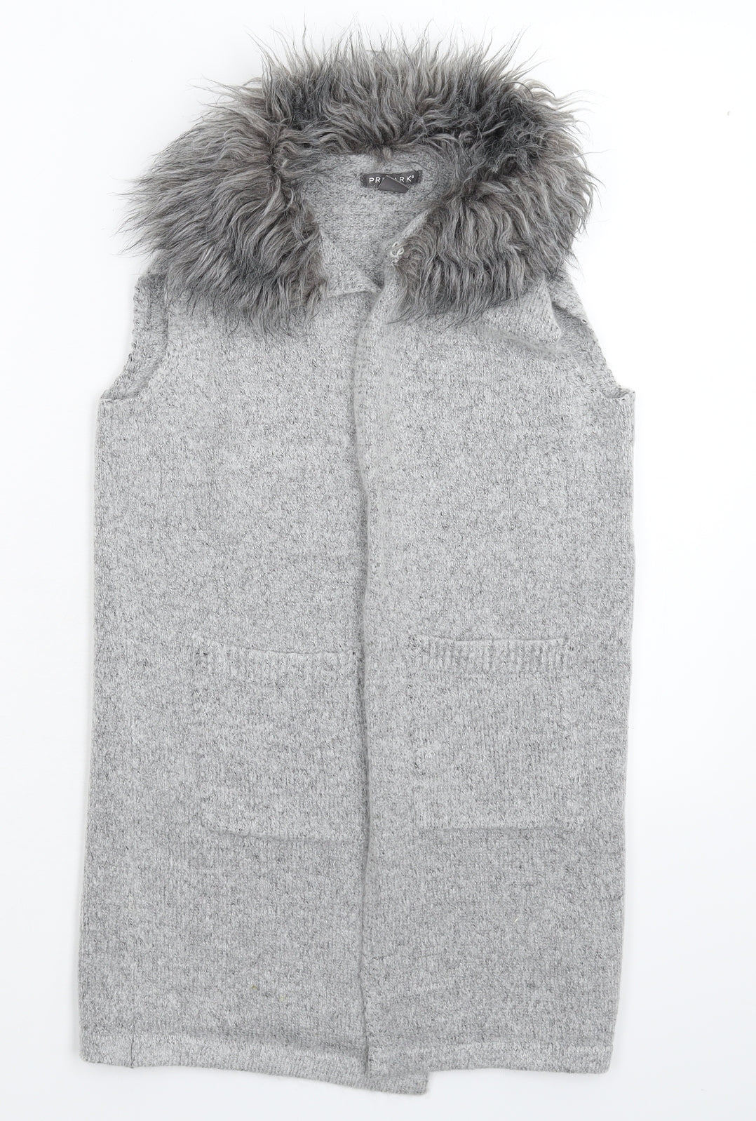 Primark Girls Grey  Knit Cardigan Jumper Size 11-12 Years