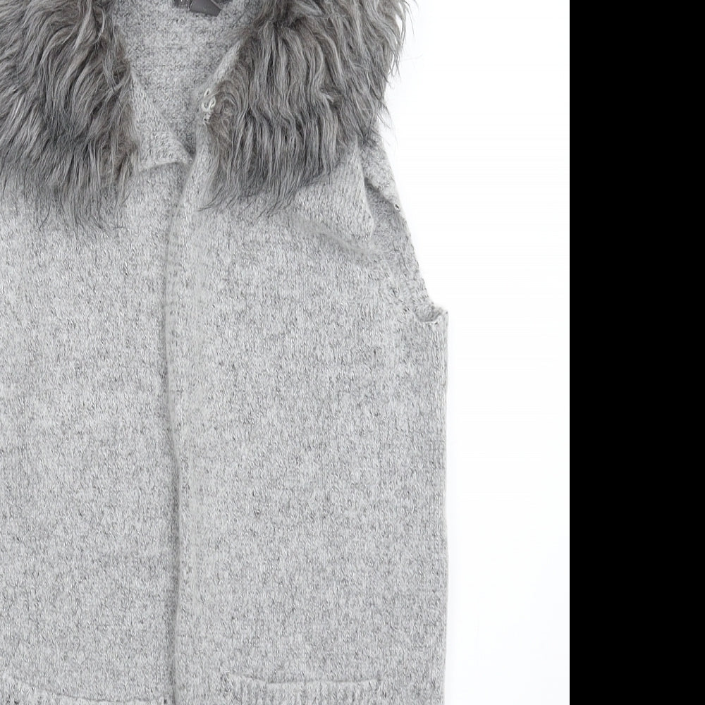 Primark Girls Grey  Knit Cardigan Jumper Size 11-12 Years