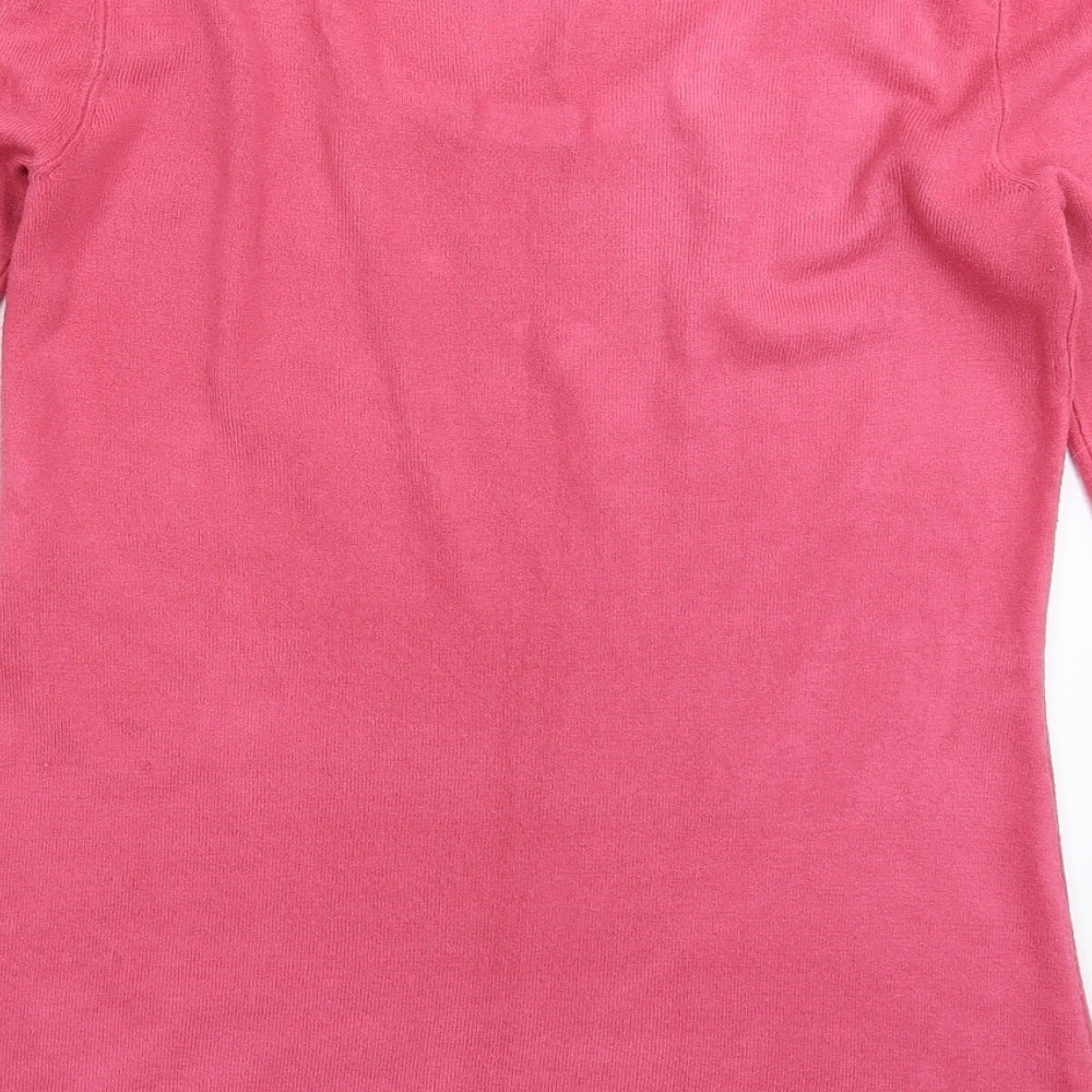 George Womens Pink  Knit Pullover Jumper Size 10