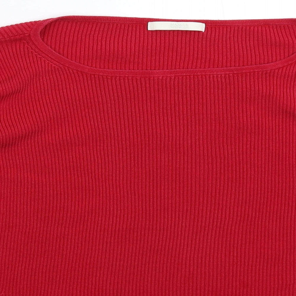 Marks and Spencer Womens Pink  Knit Pullover Jumper Size 16