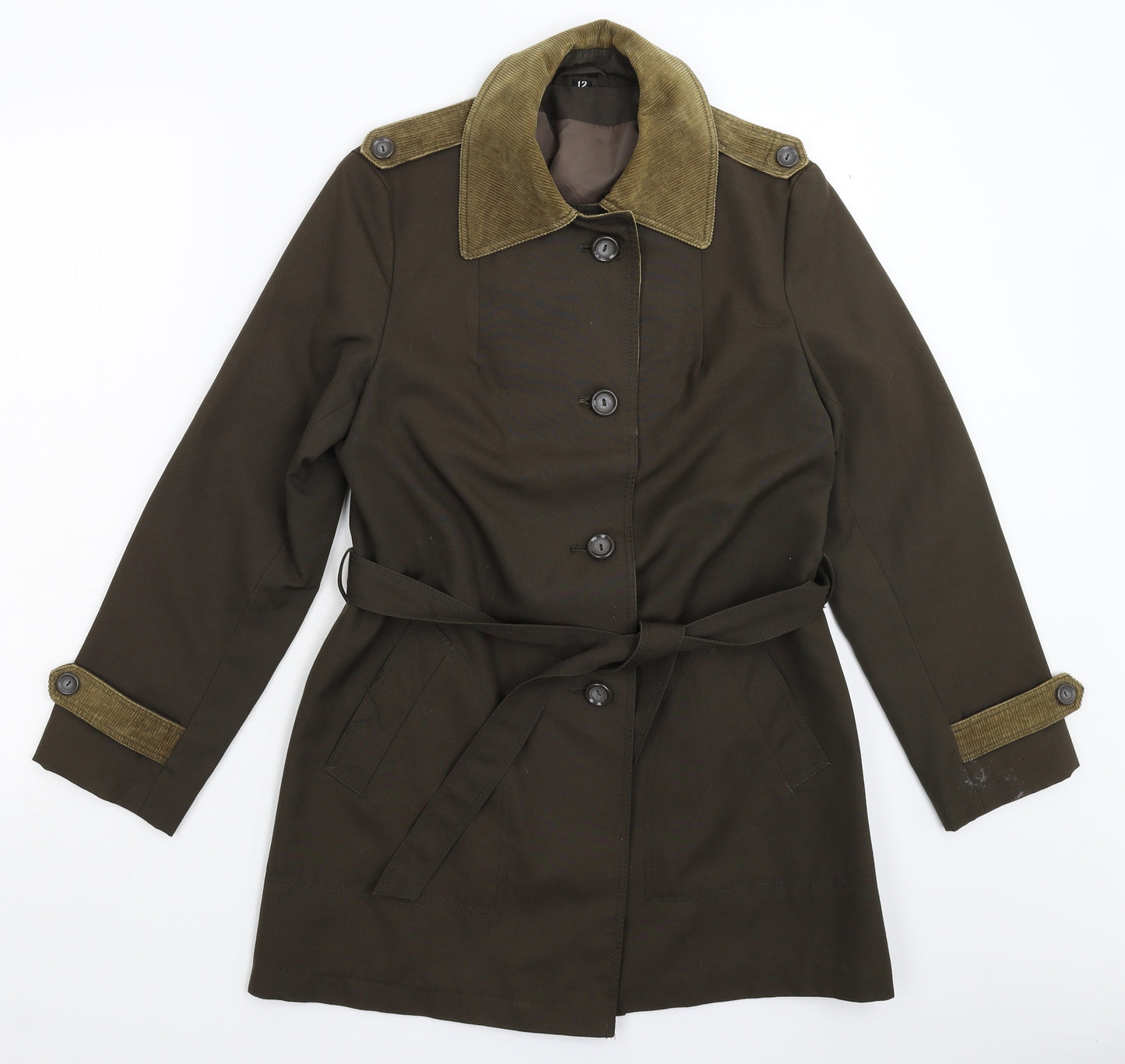 Fashion Wise Womens Grey   Pea Coat Coat Size 12