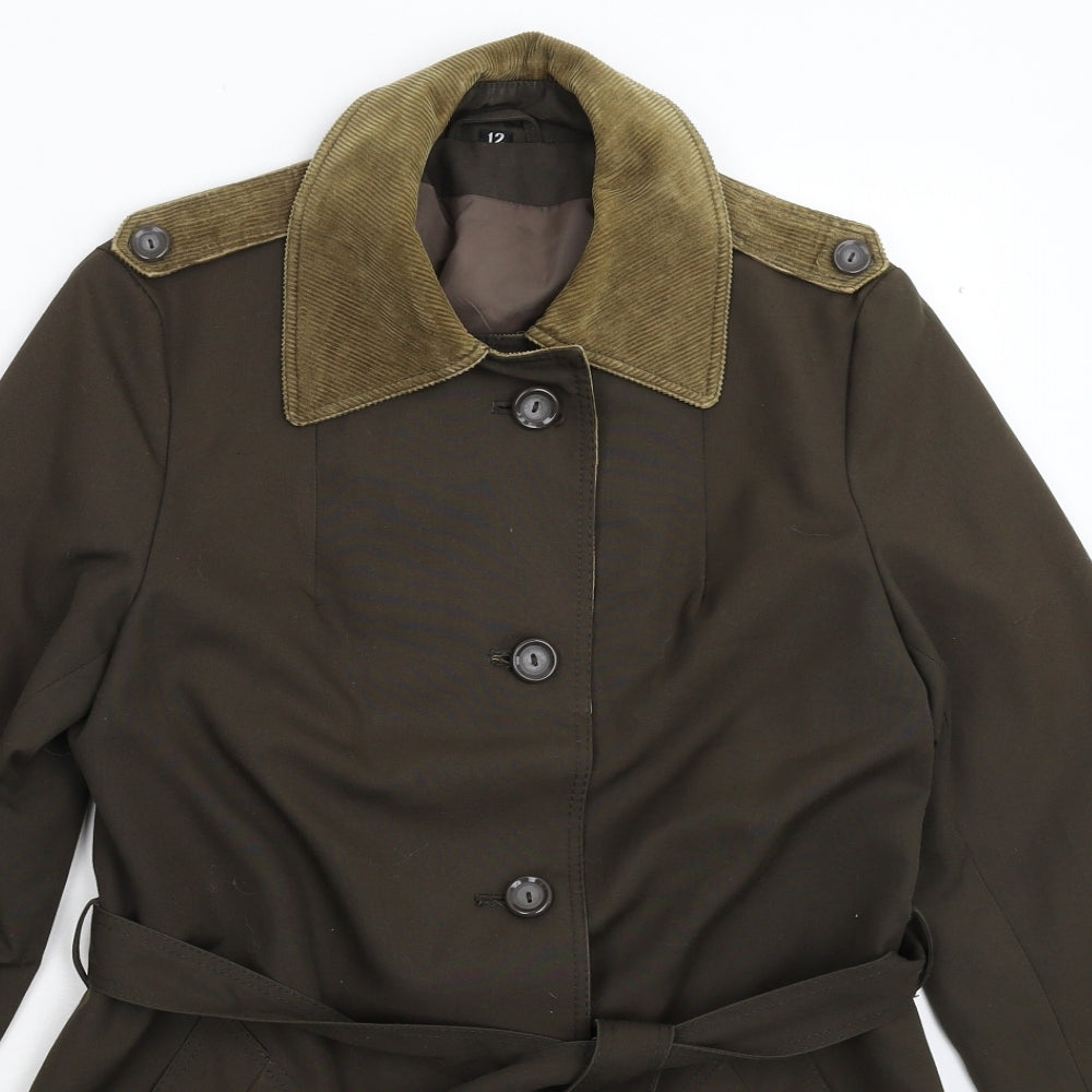 Fashion Wise Womens Grey   Pea Coat Coat Size 12