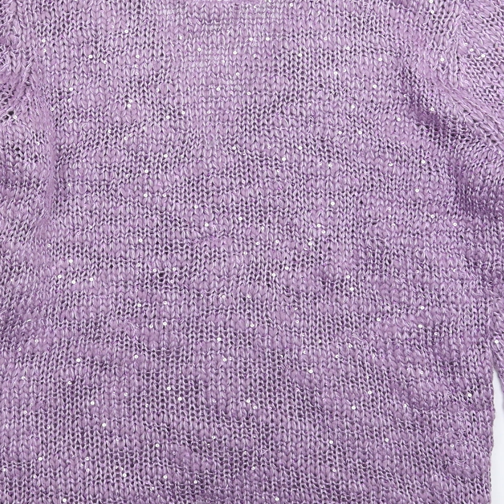 NEXT Womens Purple  Knit Cardigan Jumper Size 16