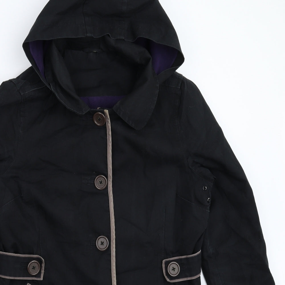 Boden Womens Black   Overcoat Coat Size 16