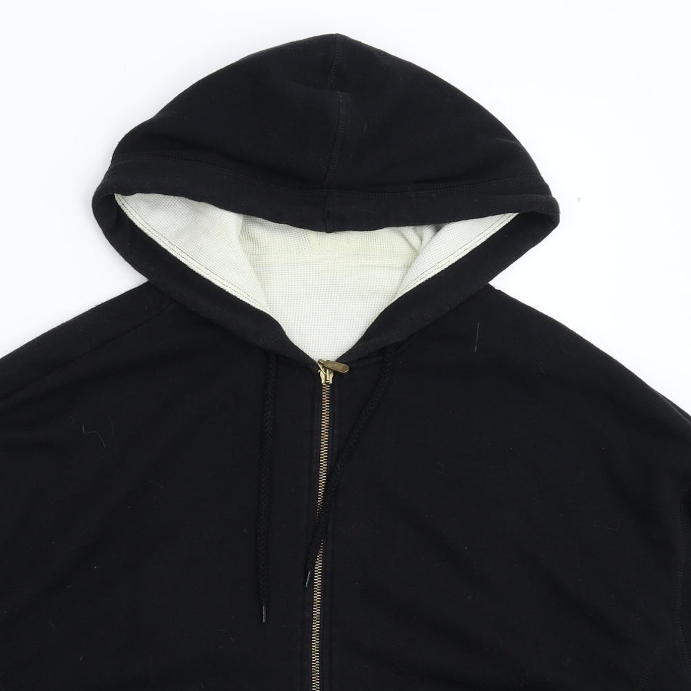 Marks and Spencer Womens Black   Full Zip Hoodie Size 14  - Oversized