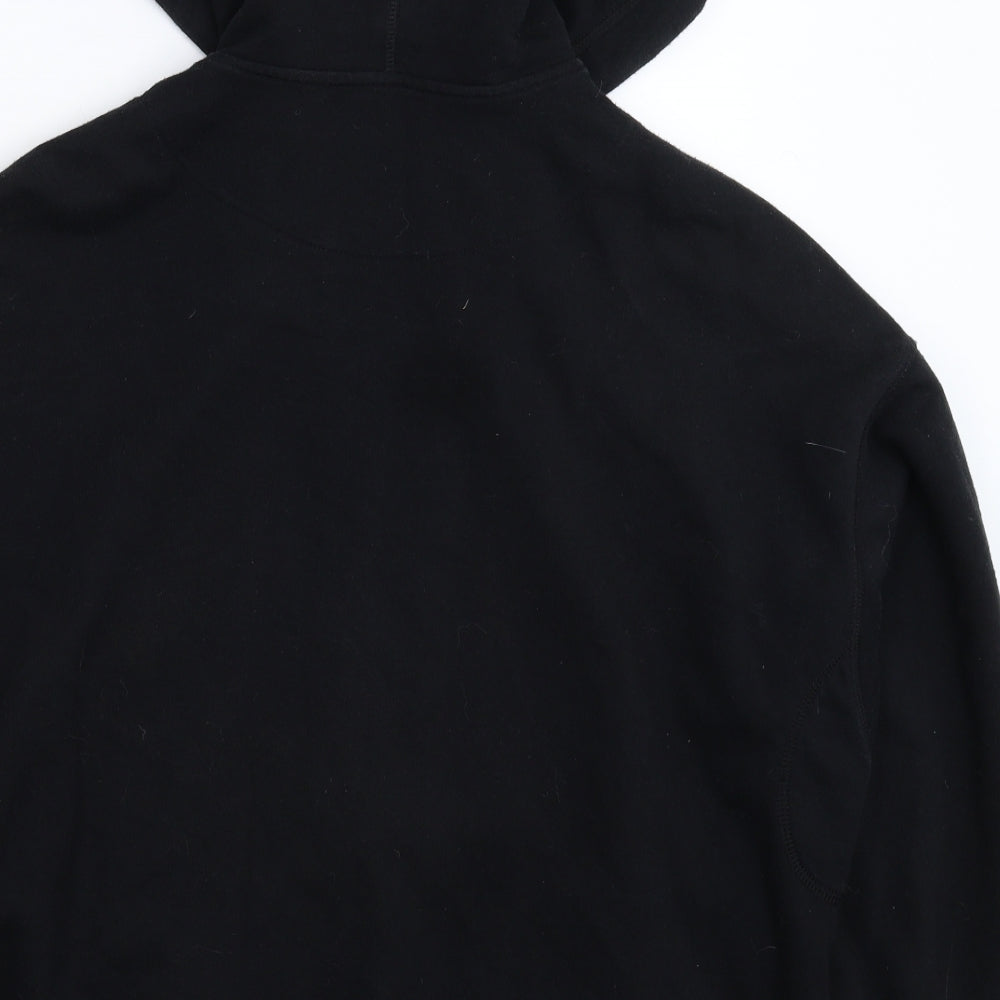Marks and Spencer Womens Black   Full Zip Hoodie Size 14  - Oversized