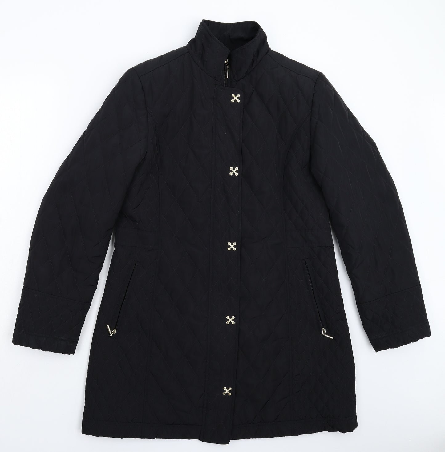 Klass Womens Black   Pea Coat Coat Size S