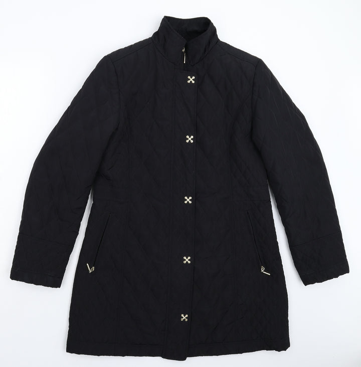 Klass Womens Black Pea Coat Coat Size S