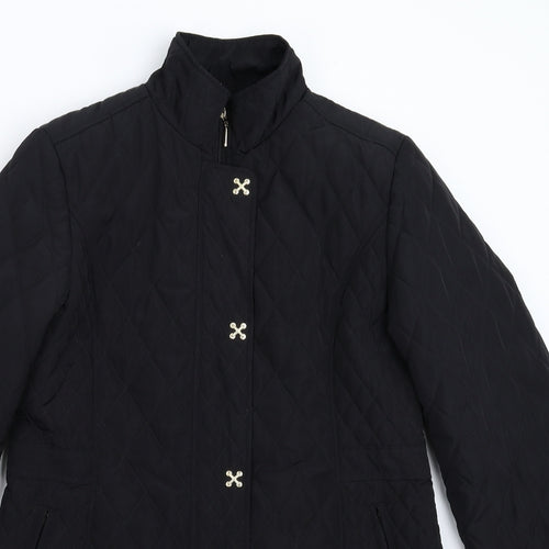Klass Womens Black   Pea Coat Coat Size S