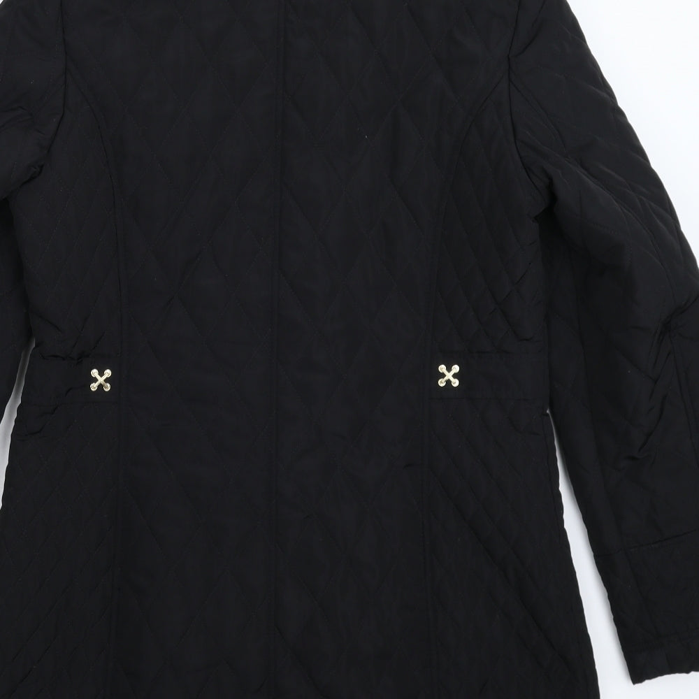 Klass Womens Black   Pea Coat Coat Size S