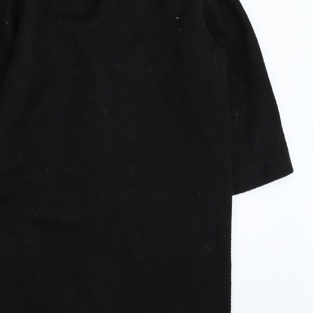 Pied A Terre Womens Black   Overcoat Coat Size 10