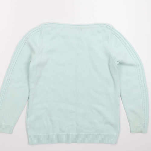 BM Womens Green  Knit Pullover Jumper Size S