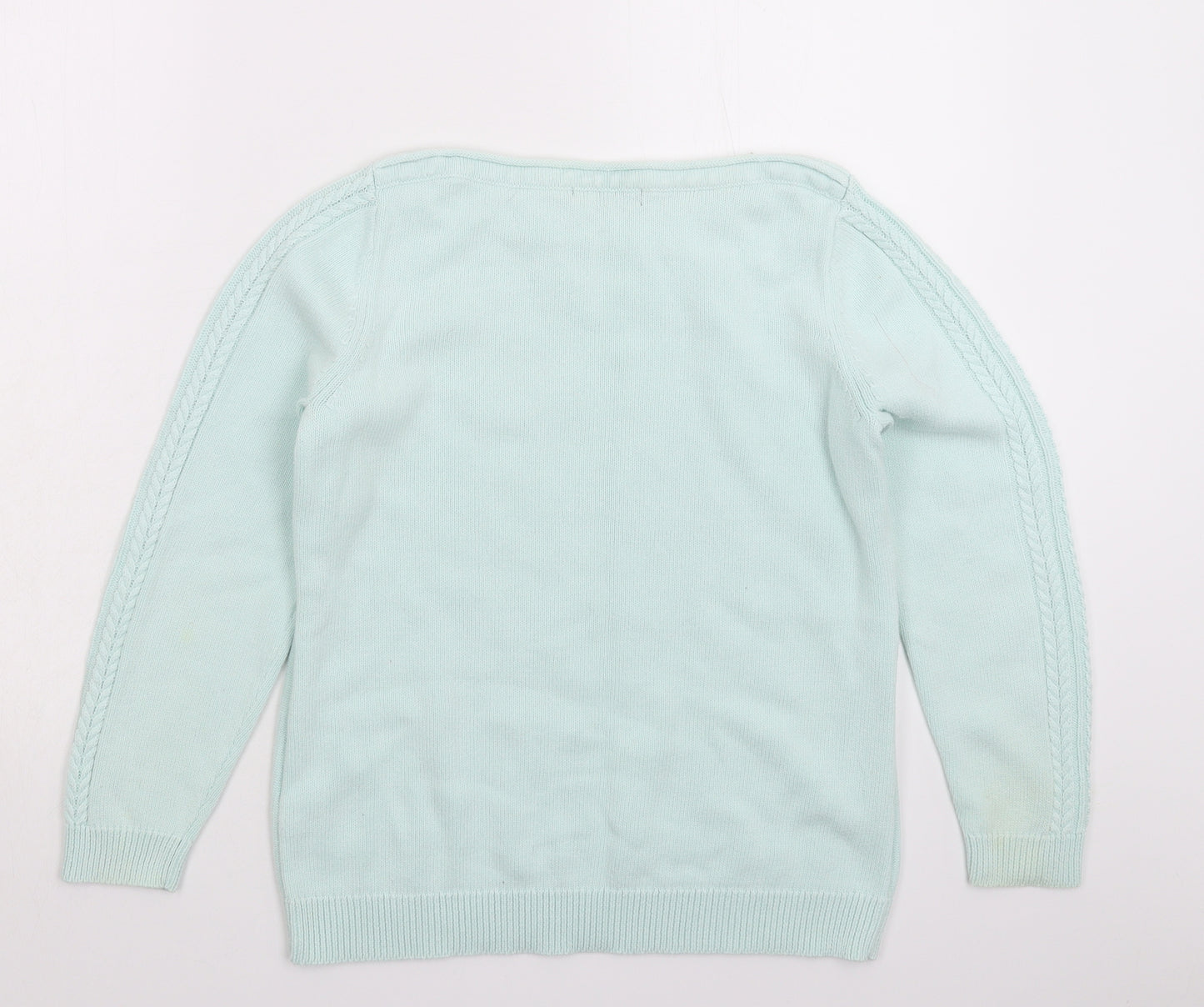 BM Womens Green  Knit Pullover Jumper Size S