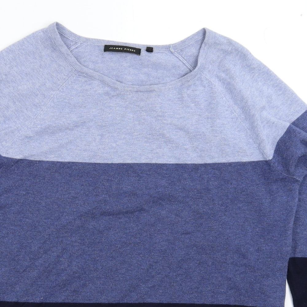 Jeanne Pierre Womens Blue  Knit Pullover Jumper Size 10