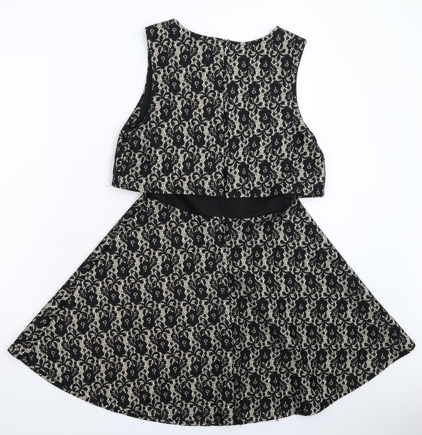 Club L Womens Beige Floral  Fit & Flare  Size 14