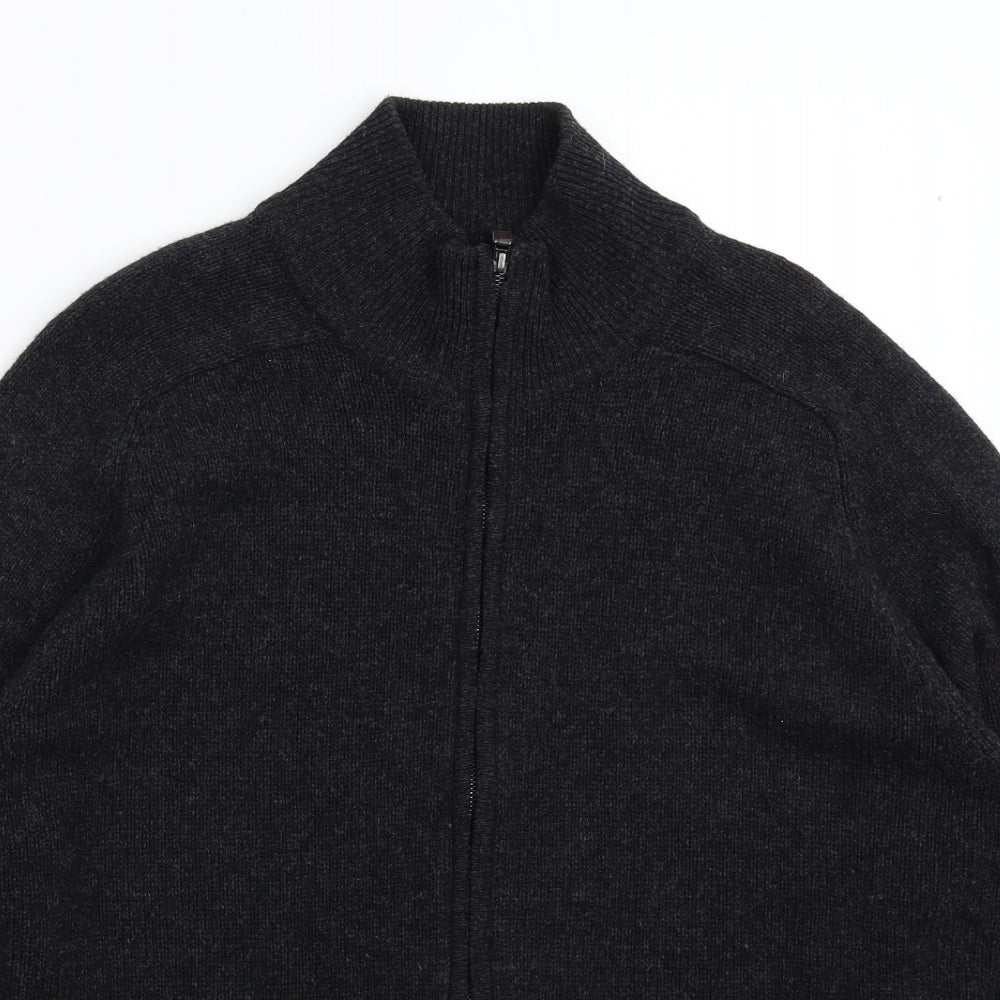 Marks and Spencer Mens Black  Knit Cardigan Jumper Size L