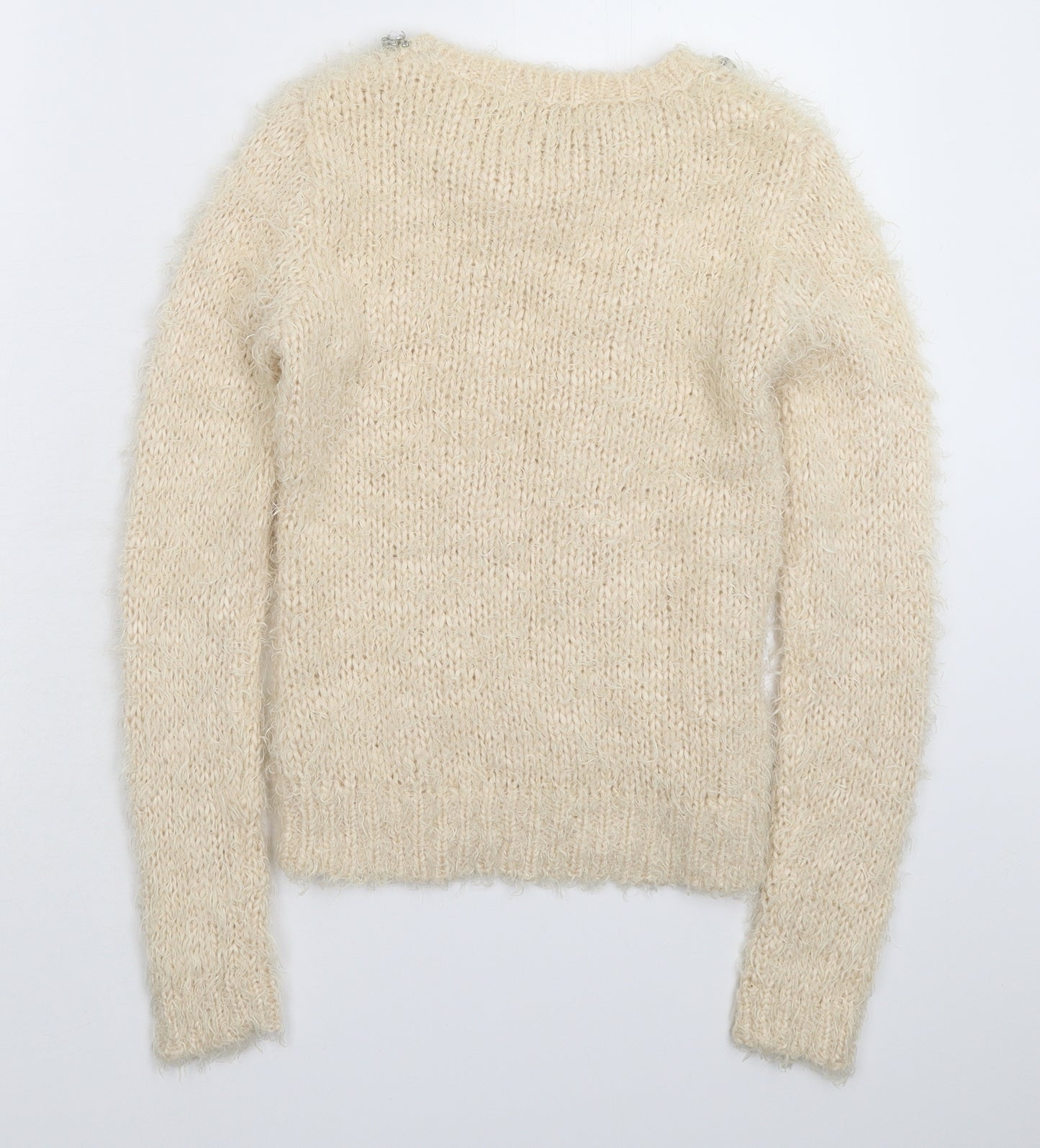 Dorothy Perkins Womens Beige  Knit Pullover Jumper Size 8