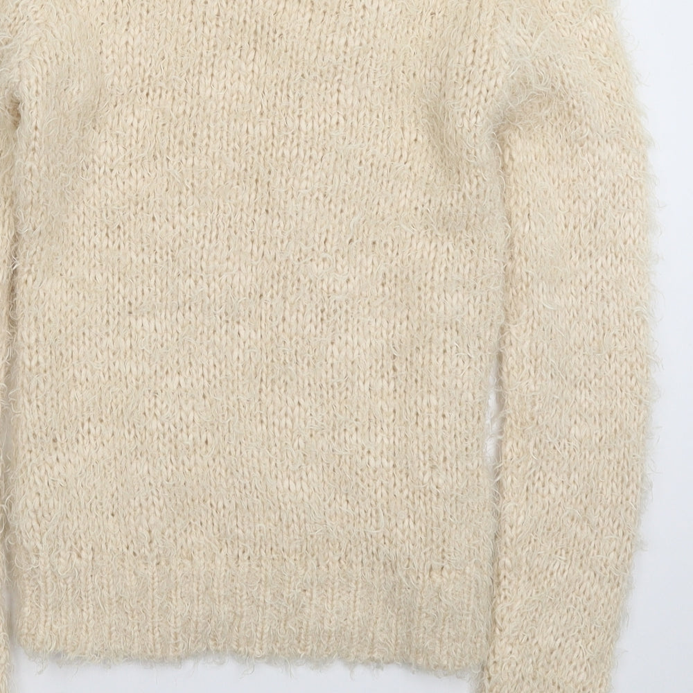 Dorothy Perkins Womens Beige  Knit Pullover Jumper Size 8
