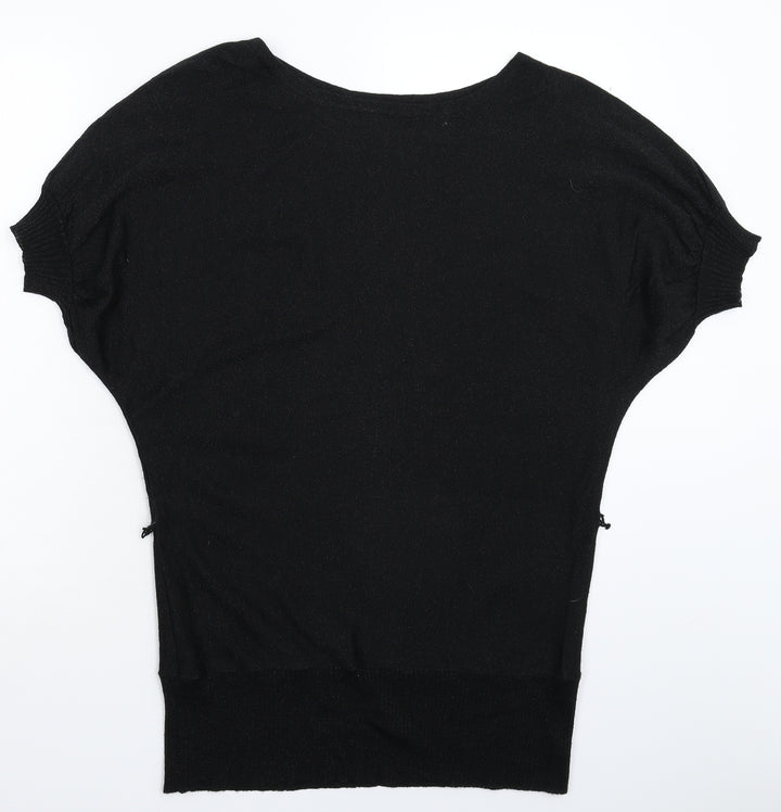 M&Co Womens Black Knit Pullover Jumper Size L