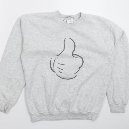 Gildan Mens Grey   Pullover Sweatshirt Size S