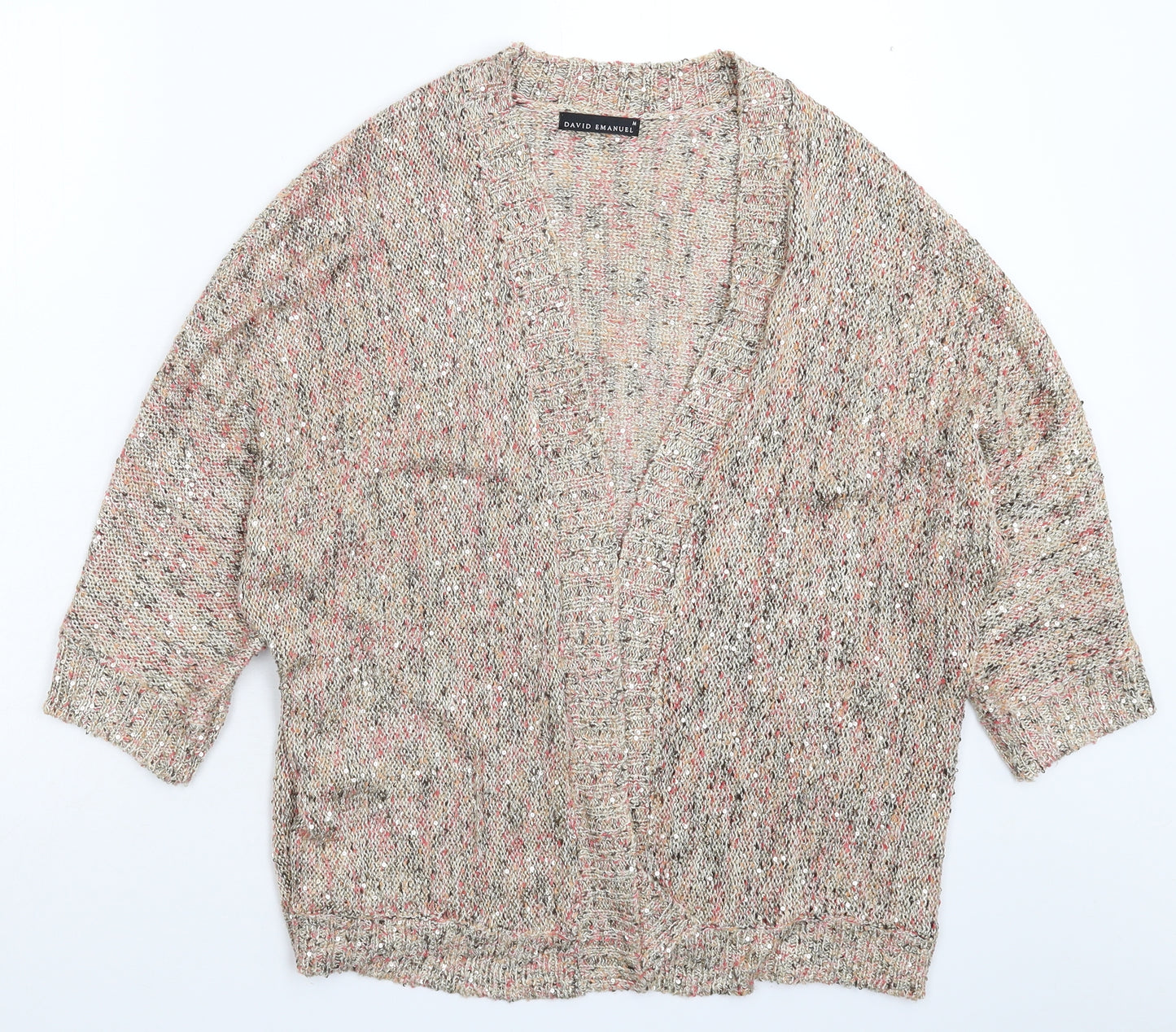 David Emanuel Womens Multicoloured  Knit Cardigan Jumper Size M