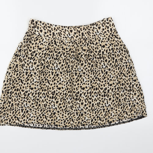Papaya Womens Brown Animal Print  Flare Skirt Size 8
