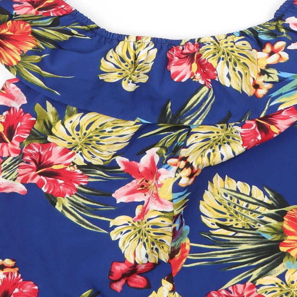 Primark Girls Multicoloured Floral  Basic T-Shirt Size 11-12 Years