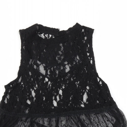 Poof Womens Black   Basic T-Shirt Size M