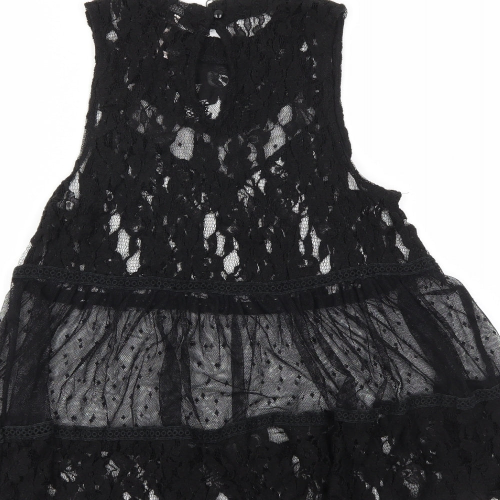 Poof Womens Black   Basic T-Shirt Size M