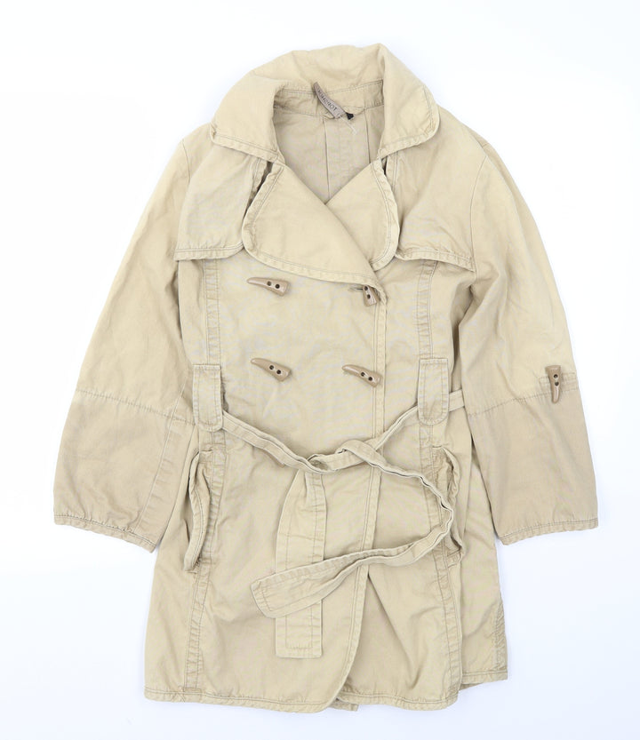 Topshop Womens Beige Jacket Coat Size 8