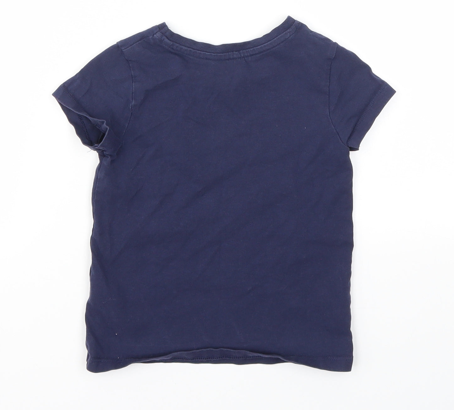 George Girls Blue Paisley  Basic T-Shirt Size 2-3 Years
