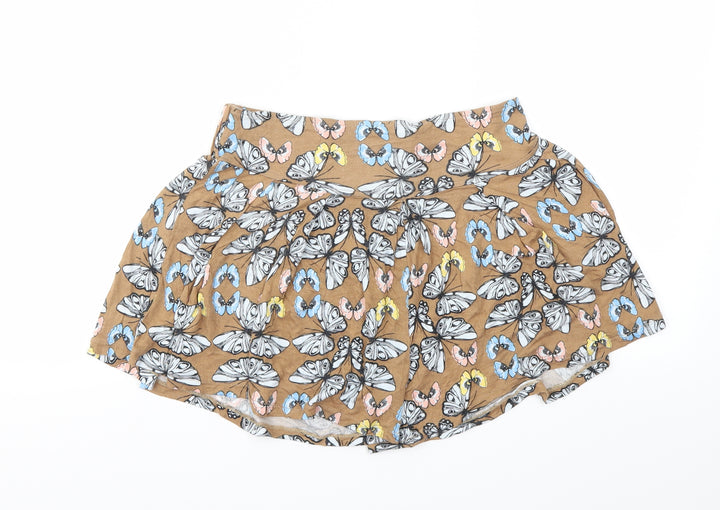 River Island Womens Multicoloured Animal Print Cut-Off Shorts Size 8 - Stretch waistband