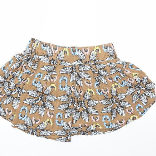 River Island Womens Multicoloured Animal Print  Cut-Off Shorts Size 8 - Stretch waistband