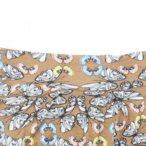 River Island Womens Multicoloured Animal Print  Cut-Off Shorts Size 8 - Stretch waistband