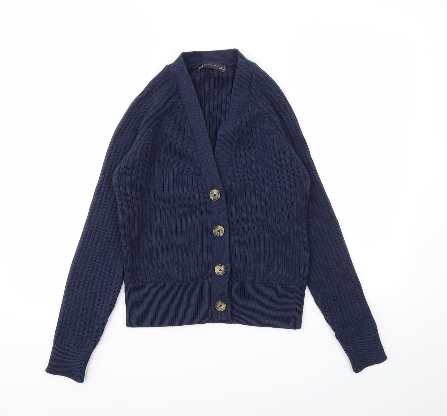 M&S Womens Blue   Cardigan Jumper Size S