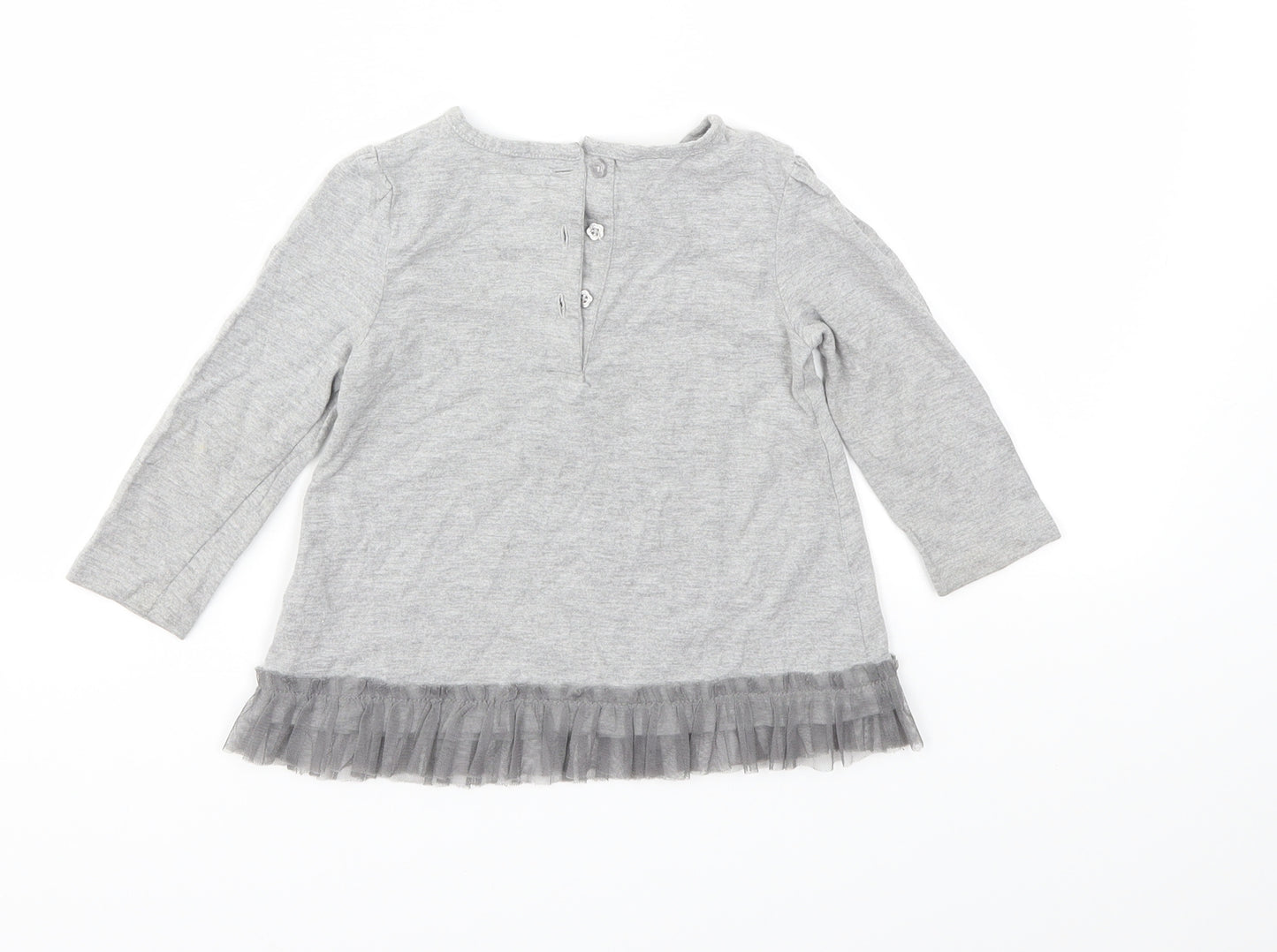 Monsoon Girls Grey   Basic T-Shirt Size 12-18 Months