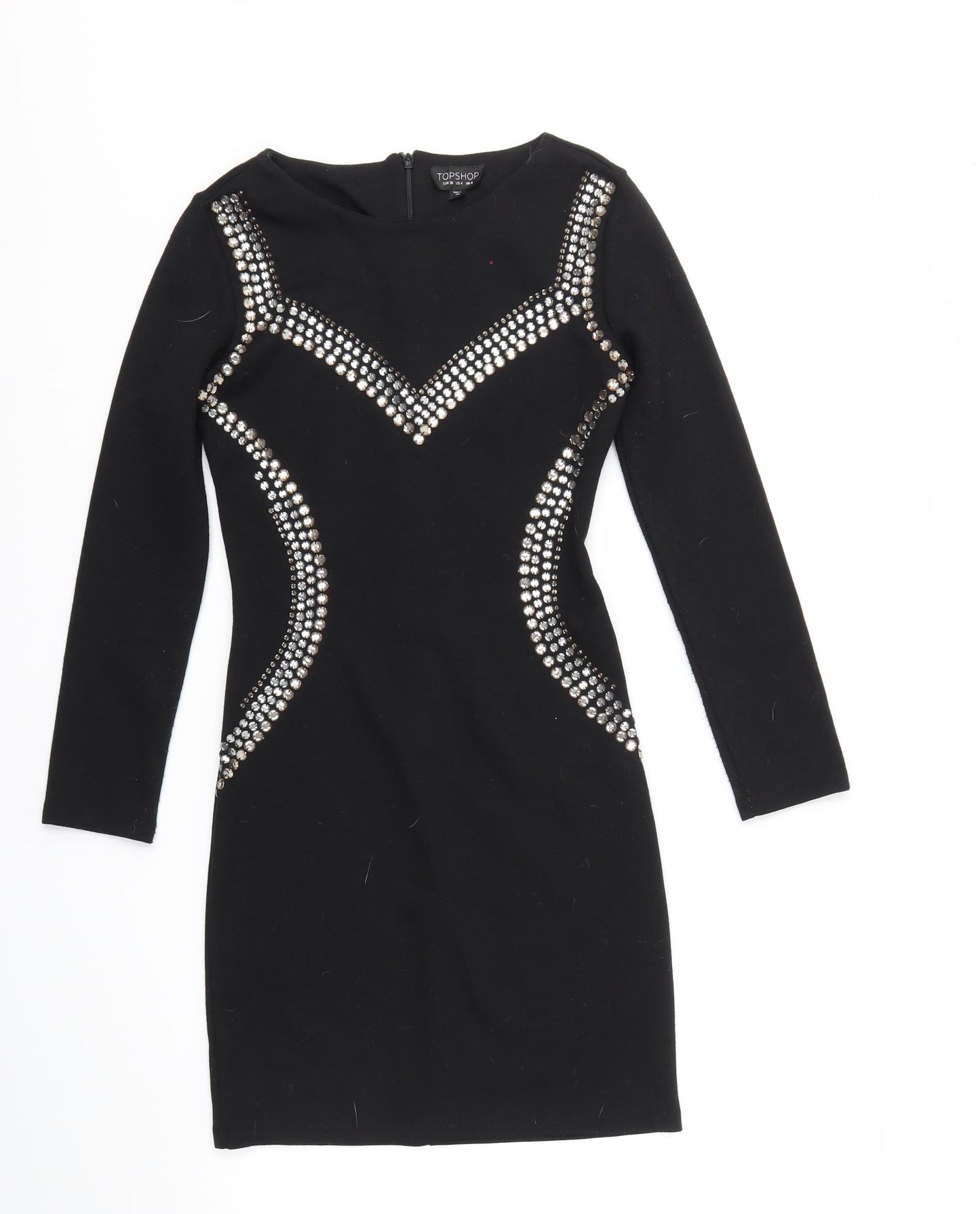 Topshop Womens Black   Fit & Flare  Size 8