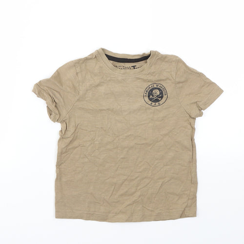 TU Boys Beige   Basic T-Shirt Size 3 Years