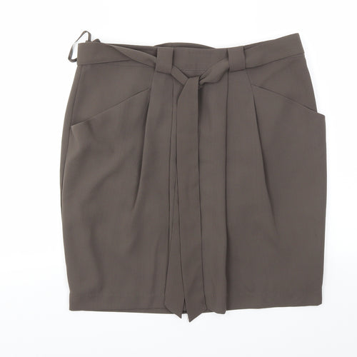 M&S Womens Green   A-Line Skirt Size 12