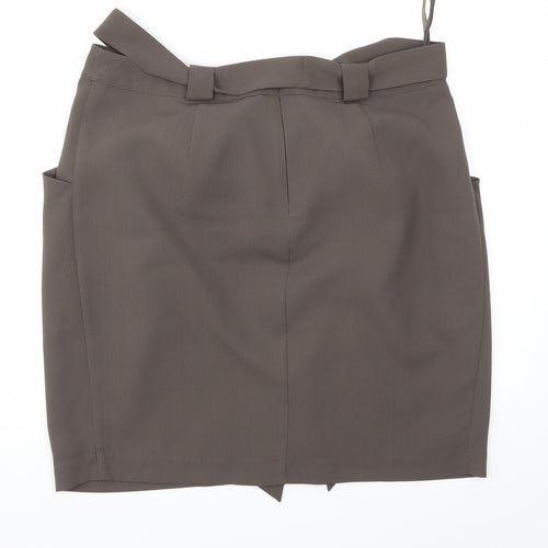 M&S Womens Green   A-Line Skirt Size 12